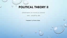 Political Theory II