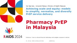 Pharmacy PrEP in Malaysia - IAS Plus