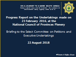 South African Police Service presentation