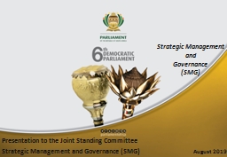 Strategic Management and Governance presentation
