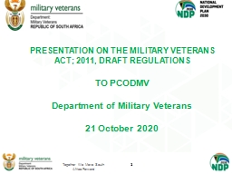 DMV: Military Veterans Act; 2011, Draft Regulations