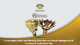 Presentation on Action Audit Plan - Parliamentary Monitoring Group