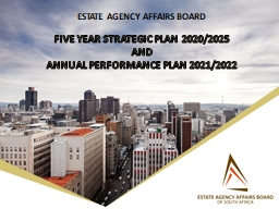 EAAB 2021/22 Annual Performance Plan