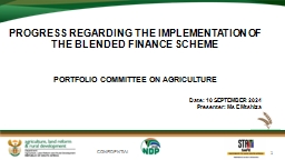 DALRRD: Blended Finance Scheme - Parliamentary Monitoring Group