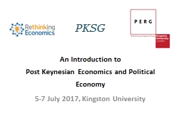 PowerPoint Presentation - Post-Keynesian Economics Society | PKES