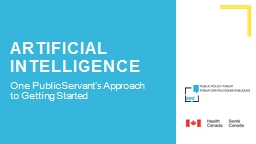 Artificial Intelligence - Public Policy Forum