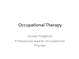 Occupational Therapy - Procedures Online