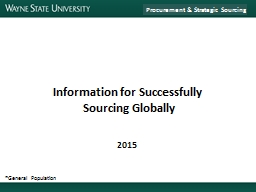 Procurement and Strategic Sourcing
