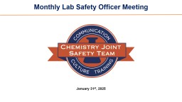 Monthly Lab Safety Officer Meeting - Publish