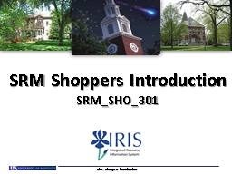 SRM Shoppers PowerPoint REV - UK Purchasing