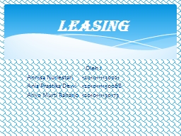 Pengertian Sewa Guna Usaha (Leasing) - Repository UNIKOM