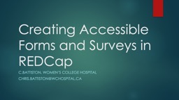 Creating Accessible Forms and Surveys in REDCap