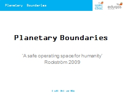 The Climate Change Boundary - WJEC