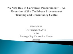 Download A New Day in Caribbean Procurement