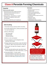 Class A Peroxide Forming Chemicals