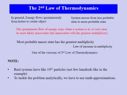 Physics 351 Thermal Physics Spring 2009