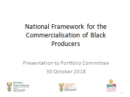 National Framework for the Commercialisation of Black Producers