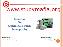 Optical coherence tomography - StudyMafia