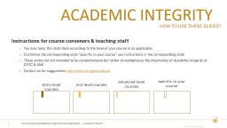 Academic Integrity Slides - ANU College of Systems and Society