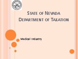 State of Nevada – Department of Taxation