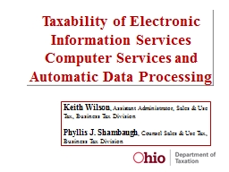 What Services Are Taxable? - Ohio Department of Taxation
