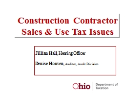 PowerPoint Presentation - Ohio Department of Taxation