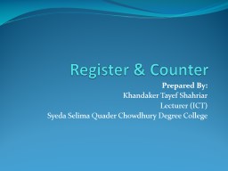 Register & Counter