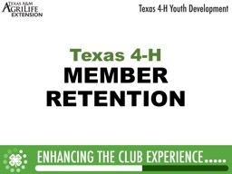 4-H Member Retention