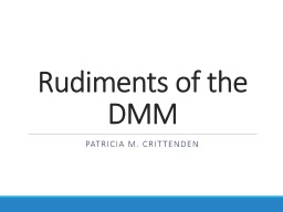 Rudiments of the DMM Powerpoint version - Therapist Uncensored