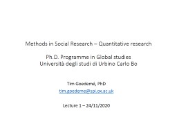 Lecture 1 - Tim Goedemé