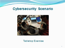 Tabletop Exercise Presentation