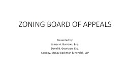 ZONING BOARD OF APPEALS - NYS Tug Hill Commission