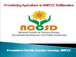 National council for climate change, sustainable ... - UNFCCC