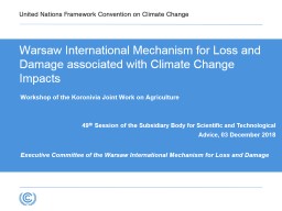 Warsaw International Mechanism for Loss and Damage associated ...