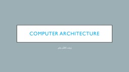 Computer architecture