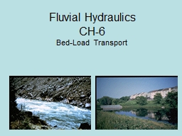 BAE 6333 – Fluvial Hydraulics