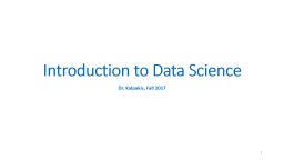 Introduction to Data Science - UMBC
