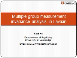 Multiple group analysis