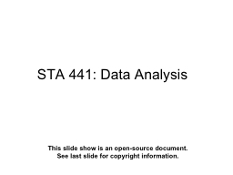 PowerPoint - Department of Statistical Sciences - University of Toronto