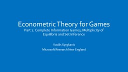 AGT and Data Science: Part 2 - Vasilis Syrgkanis