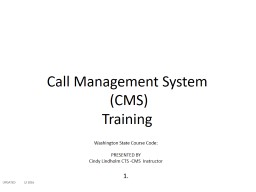 CMS Training - Washington Technology Solutions