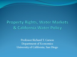 Slide 1 - Water Economics