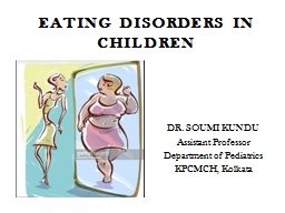 EATING DISORDERS IN CHILDREN