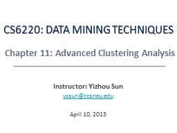 pptx - CS6220: Data Mining Techniques