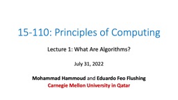 Slides - Carnegie Mellon University in Qatar
