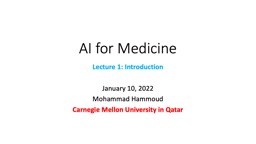 Introduction to AI & Administrivia - Carnegie Mellon University in Qatar