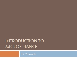 Introduction to Microfinance