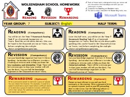PowerPoint Presentation - Wolsingham School