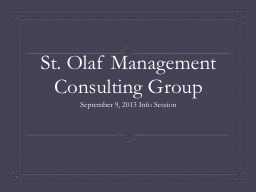 St. Olaf Management Consulting Group