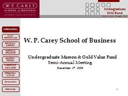 PowerPoint Presentation - W. P. Carey School of Business